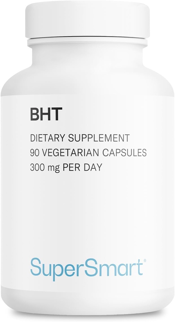 Supersmart - 1日あたりのBHTサプリメント300mg - ブチル化されたHydroxytoluene   非GMO&グルテンフリー - 90ベジタリアンカプセル