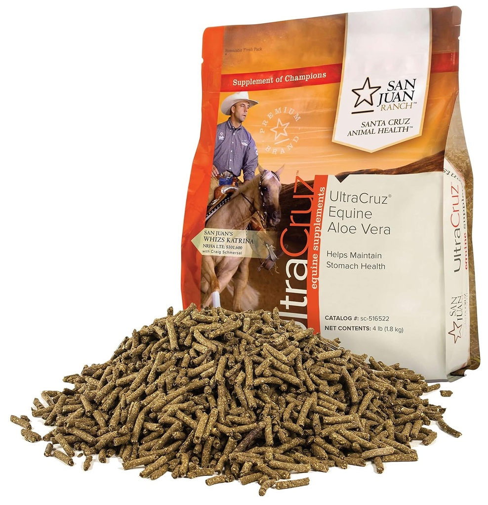 UltraCruz - 馬のためのsc-516522 Equine Aloe Veraの補足、4ポンド、餌(64日の供給)