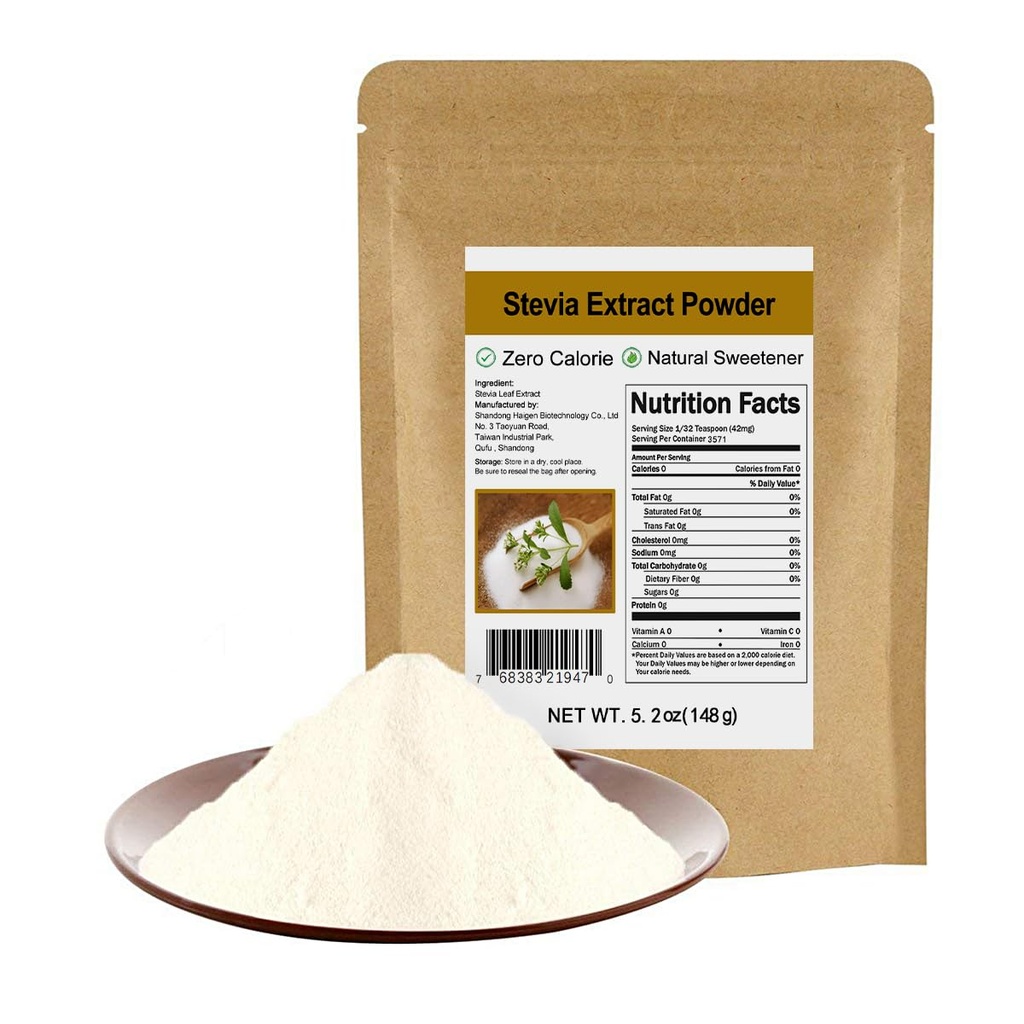 Erythritol 5.2oz (148g)のない純粋なステビアのエキスの粉-非常に集中されたステビアの粉の甘味料、ゼロカロリー、人工的な、自然な砂糖の代わり無し
