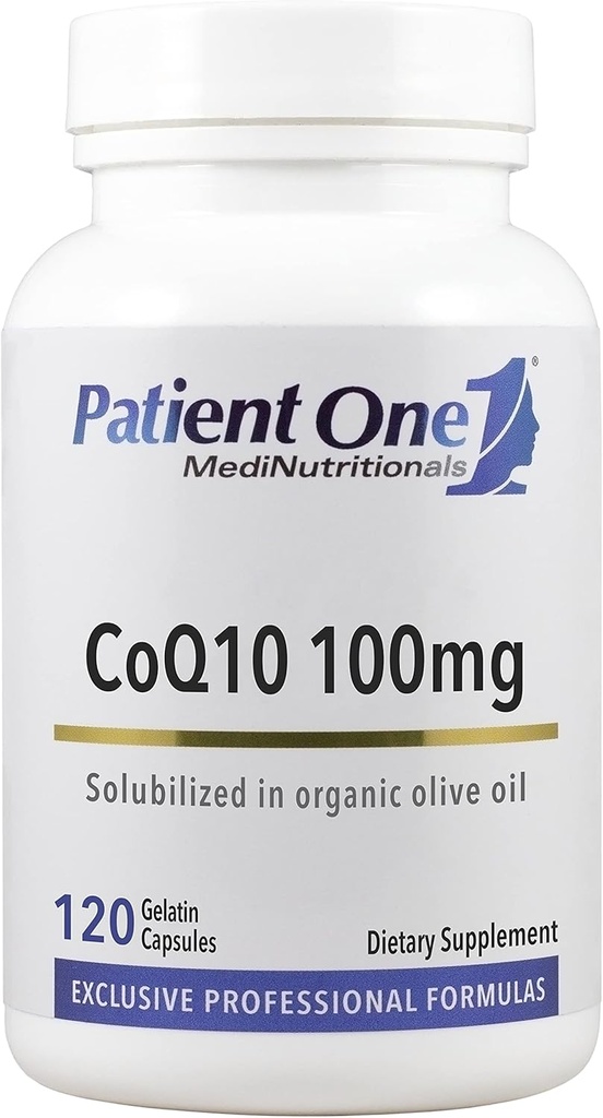 患者様1コエンザイムQ10(CoQ10)100mg | 心と血管の健康を支える抗酸化サプリメント | オーガニックオリーブオイルで | 120カプセル