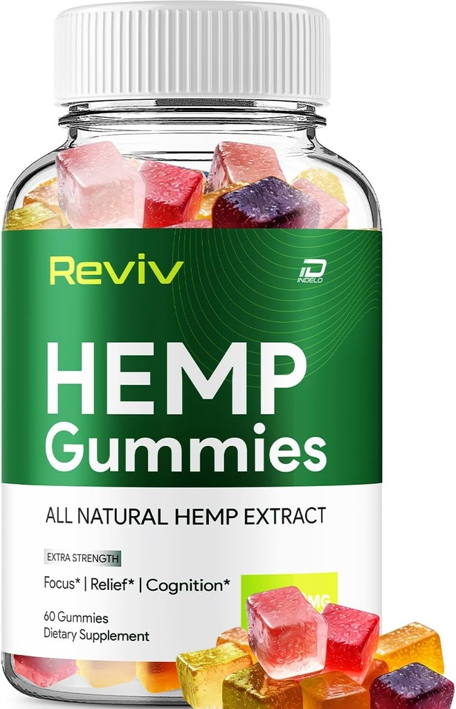 Reviv Hemp - 種子エキス RevivHemp Gummies Tinnitusハーブサプリメント、健康とウェルネスサポート、すべての自然再生ガミー(1パック - 60グミ)