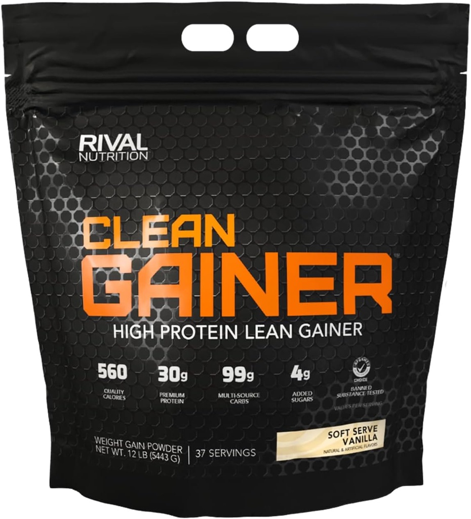 RIVAL NUTRITION Clean Gainer - Soft Serve Vanilla 12lb