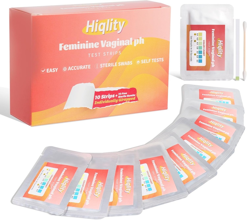 生殖不能の綿が付いている腟pHテスト ストリップ、フェミニン健康腟pHテスト ストリップのキット、腟PHバランスおよびイースト感染テスト、個人的に女性、10袋のためのBVテスト ストリップを詰めました