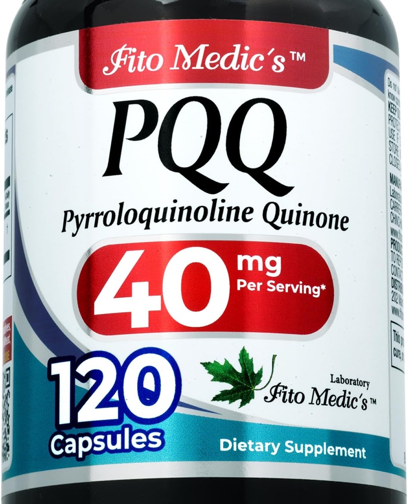 FITO MEDIC'S Lab | pqq |120 カプセル |40 mg | pqq サプリメント| pqq サプリメント 40 mg | pyrroloquinoline Quinone | 濃縮エキス | Ultra 高吸収