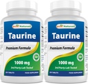 最高のNaturals Taurine 1000のmg 250のタブレット(250の計算(2のパック))