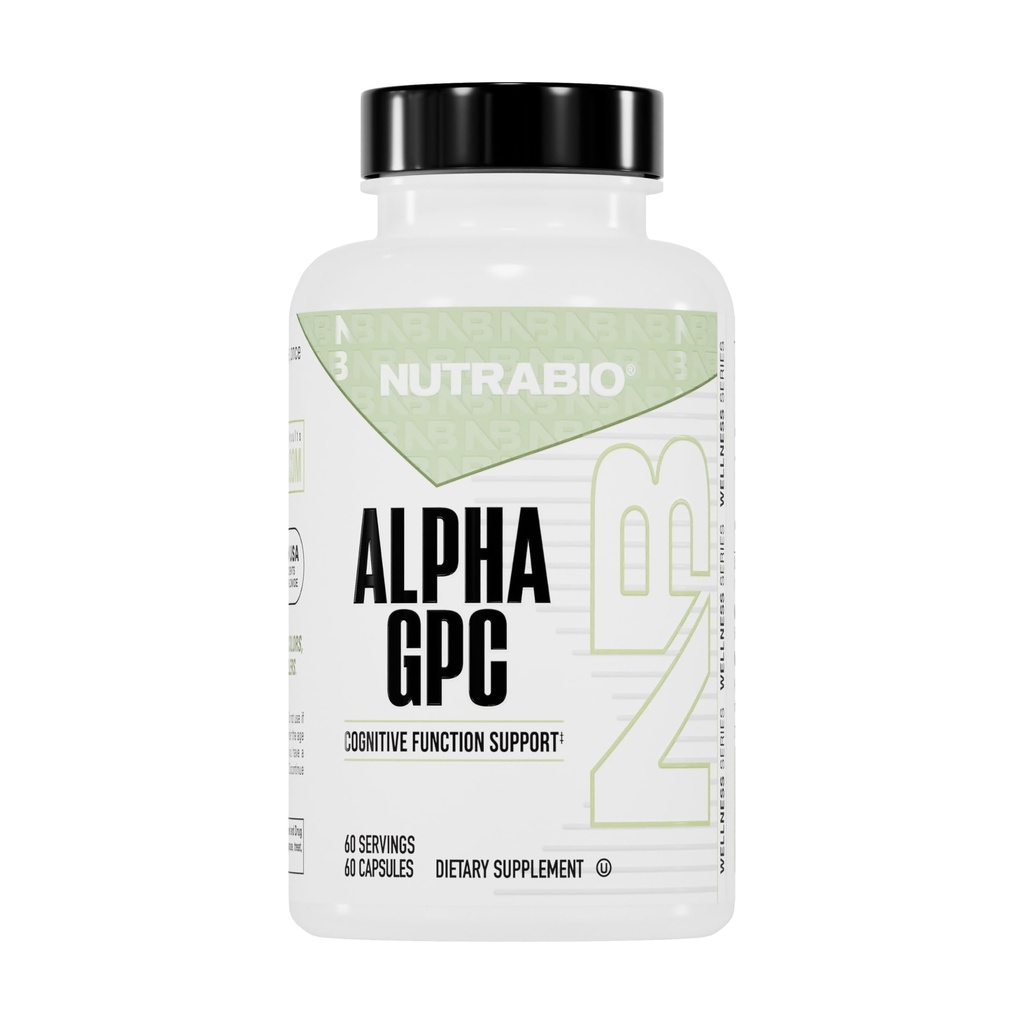 NutraBioアルファGPCの頭脳サポート及び改善された記憶機能、300mg - 60の野菜カプセル
