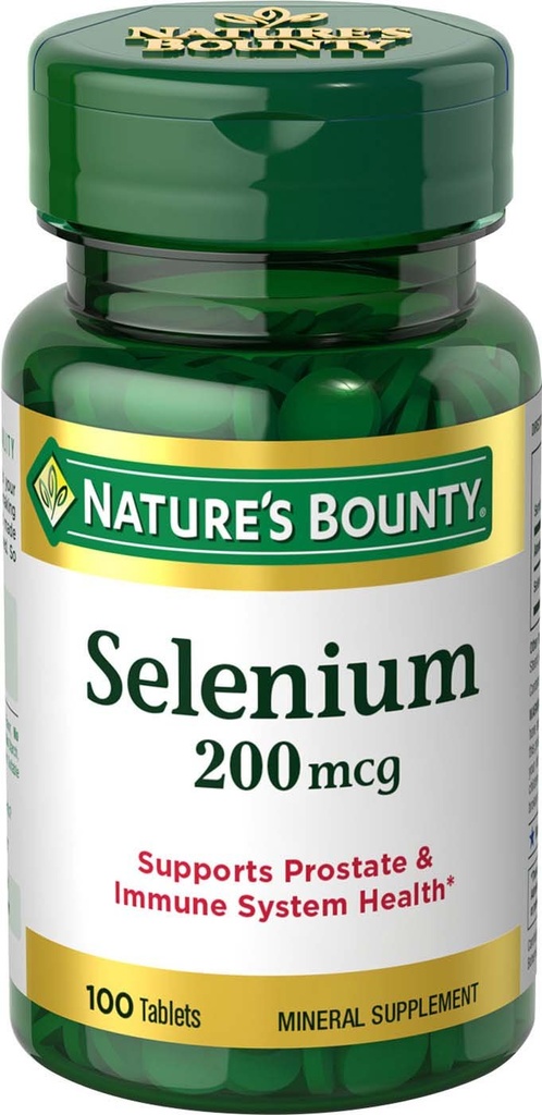 Nature's Bounty Selenium、前立腺および免疫システム健康、200のmcg、100のタブレットを支えて下さい