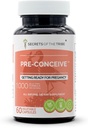 トライベ・プレ・コンシーブの秘密, 60カプセル, 1000 mg, Vitex, レッド・ラズベリー, ブラック・コホッシュ, レッド・クローバー, ホワイト・ポニー, シャータバリ. 妊娠60カプセルの準備