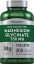 ピッピングロック マグネシウム グリシナートカプセル | 750mg | 200Pills | ケラトサプリメント | 高吸収 | GMO・グルテンフリー