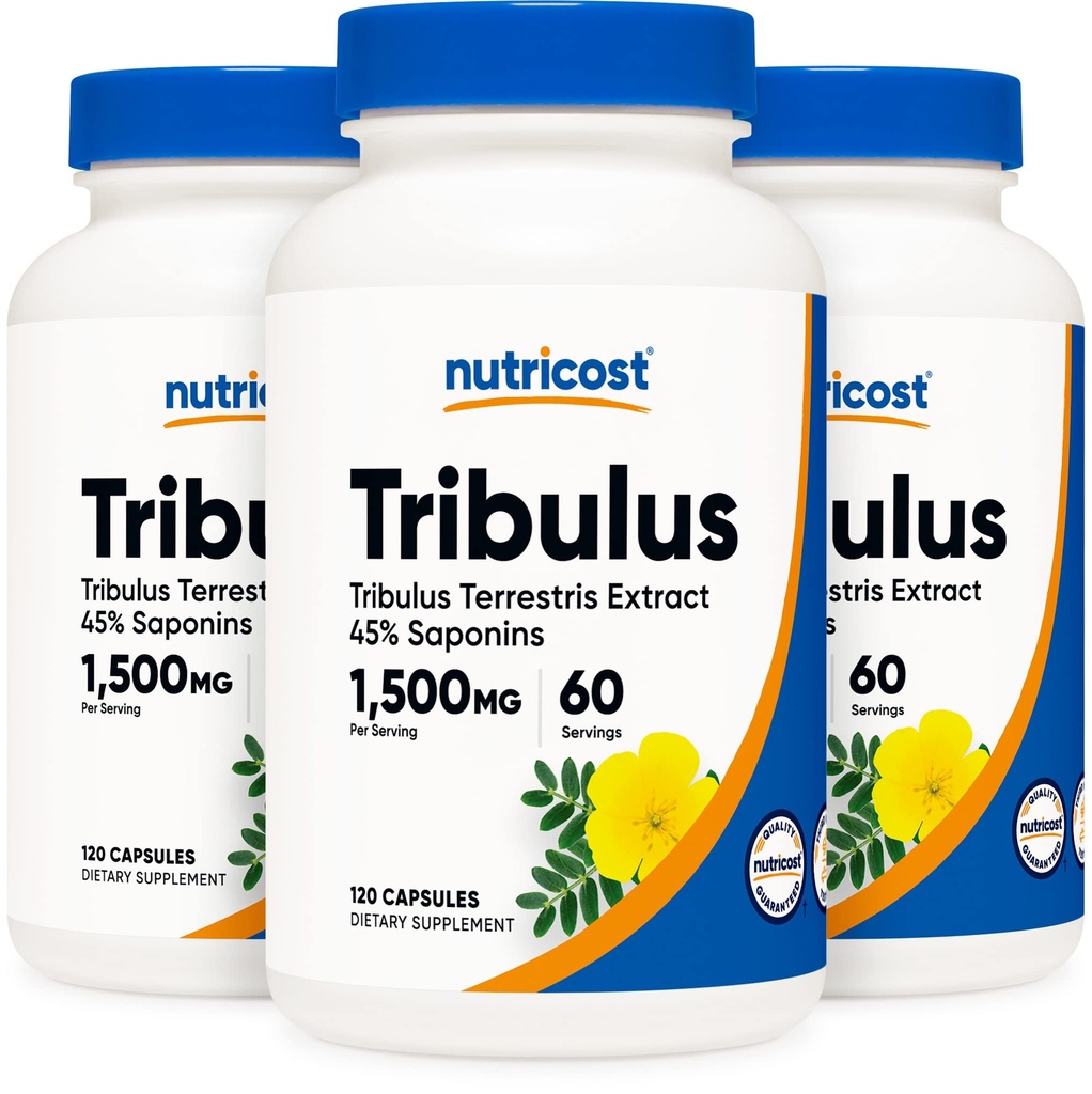 NutricostのTribulus Terrestrisのエキス750mgの120のカプセル(3本のびん)