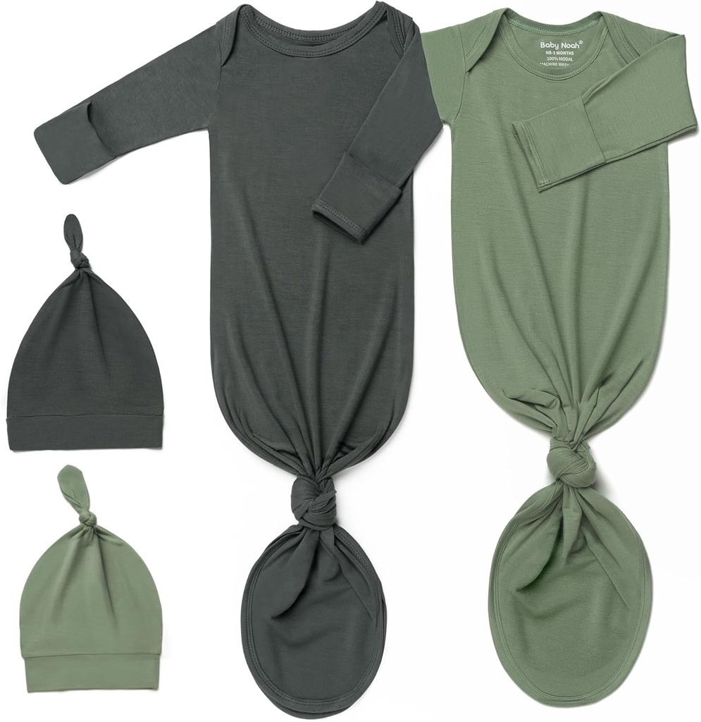 2パック ノット ガウン ベイビー, スーパー ソフト 長袖 ニューボーン 病院 アウトフィット ボーイ ガール コモンズ ホーム, 作り付けのミッテン 衣服