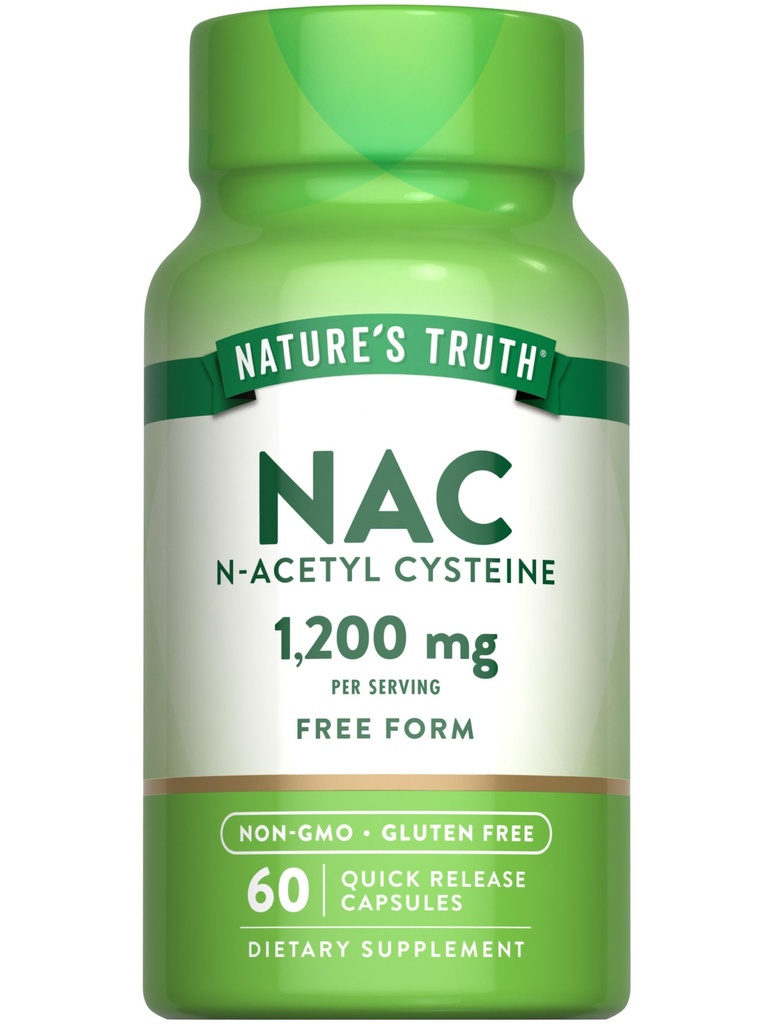 自然の真理 NAC サプリメント | N アセチル Cysteine | 無料のフォームアミノ酸 | 1200 mg | 60 カプセル | 非GMO・グルテンフリーサプリメント