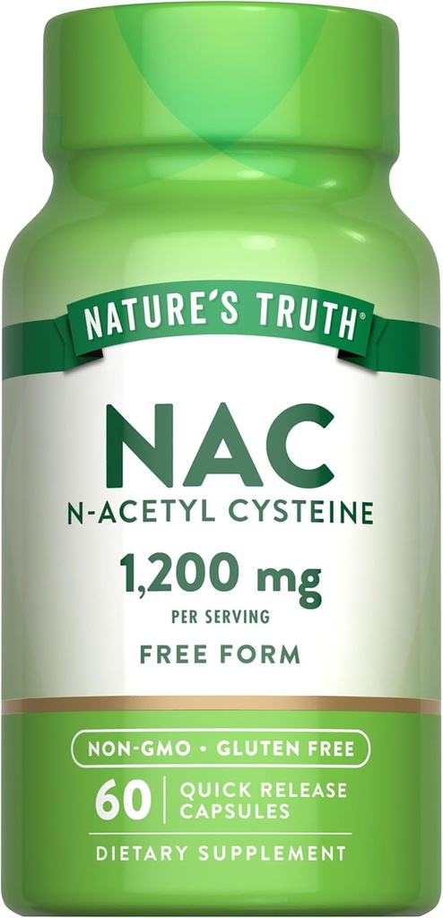 自然の真理NACサプリメント | 1200mg | 60カプセル | N アセチル Cysteine | 無料のフォームアミノ酸 | 非GMO・グルテンフリーサプリメント