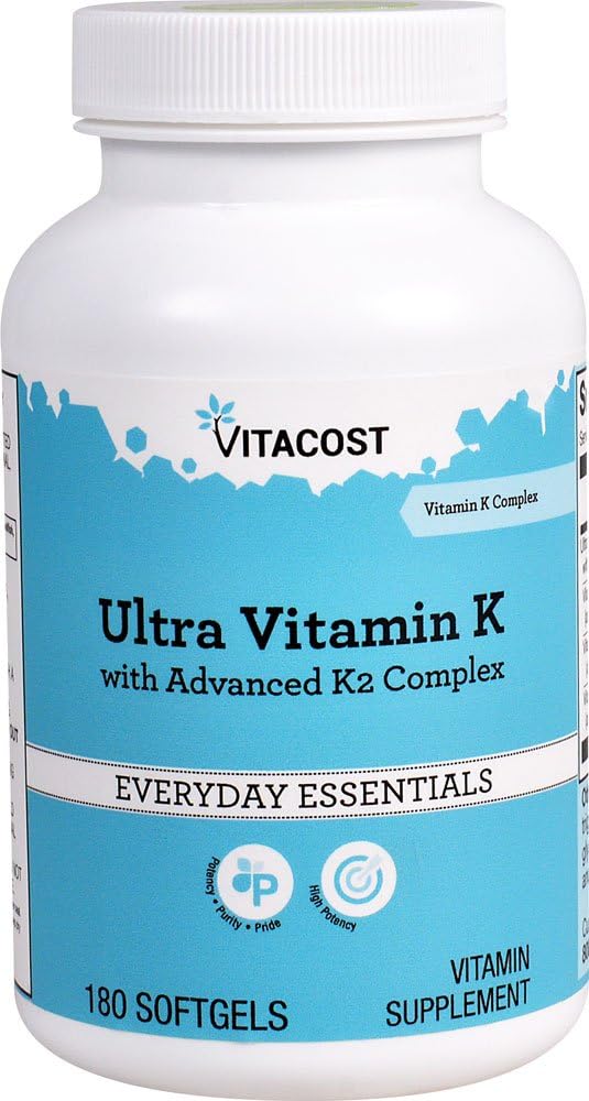 高度なK2コンプレックスを備えたVitacost Ultra Vitamin K - 180 Softgels