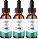 (3パック)Cortexi Ear Drops - 公式フォーミュラ - Cortexi Tinnitus治療Cortexi補聴器、Cortexiサプリメントは、最大強度を低下させます(3オンス)
