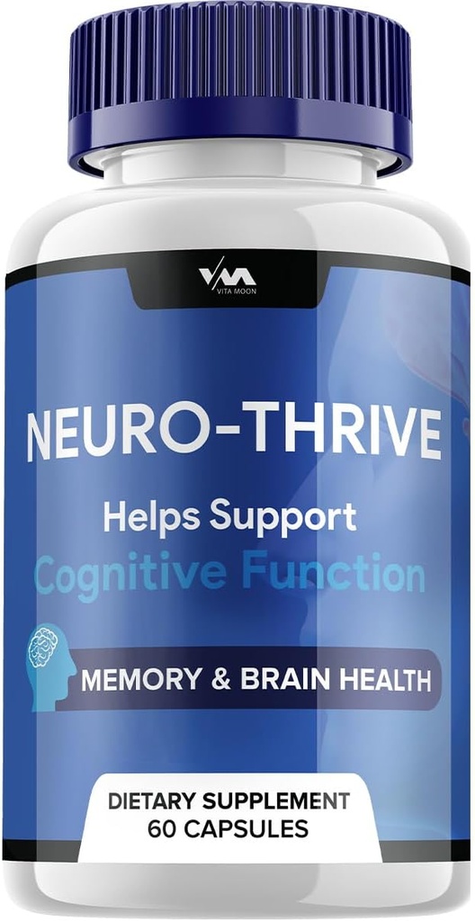 Neuro Thrive Brain Supplement Capsules – NeuroThrive Pills, Neuro Thrive Cognitive Support and Reviews, 60 Capsules