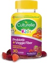 子供のためのCulturelle毎日のプロバイオティクス + Veggie Fiber Gummies(年齢3 +) 30カウントベリー風味 - 消化の健康と免疫サポートプラスビタミンCキッズブーストのためのプロバイオティクス