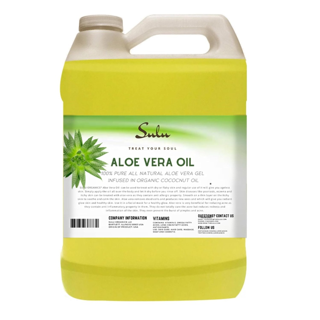 SULU ORGANICSの純粋な風邪はUnrefined自然なアロエVeraオイル(64のoz)を押しました