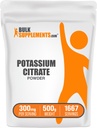 BulkSupplements.comカリウムシレートパウダー - 水分補給サポート、ミネラルサプリメント、カリウム99mg - Gluten無料、給餌あたり300mg、500g(1.1ポンド)(1パック)