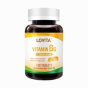 Lovita ビタミン B6 (ピリドキシン塩酸塩) 80mg, タイム リリース, 8 時間持続, サポート心血管 & 神経の健康, 130 ビーガンタブレット