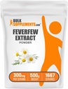 BulkSupplements.com Feverfew Extract Powder - Feverfew Herbal Supplement - Gluten Free、500g(1.1lbs)(パッケージ1)