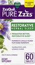 ZzzQuil PURE Zzzsの回復草の睡眠、タブレット、薬物およびホルモン、Melatoninなしの方式、Valerianの根、ホップ、情熱の花、大人のための睡眠の援助、60の計算