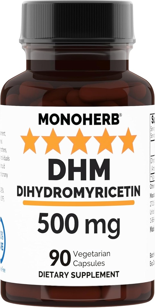 MONOHERB Dihydromyricetin 500のmg - DHMの補足- 90の野菜のカプセル- 90のサービング
