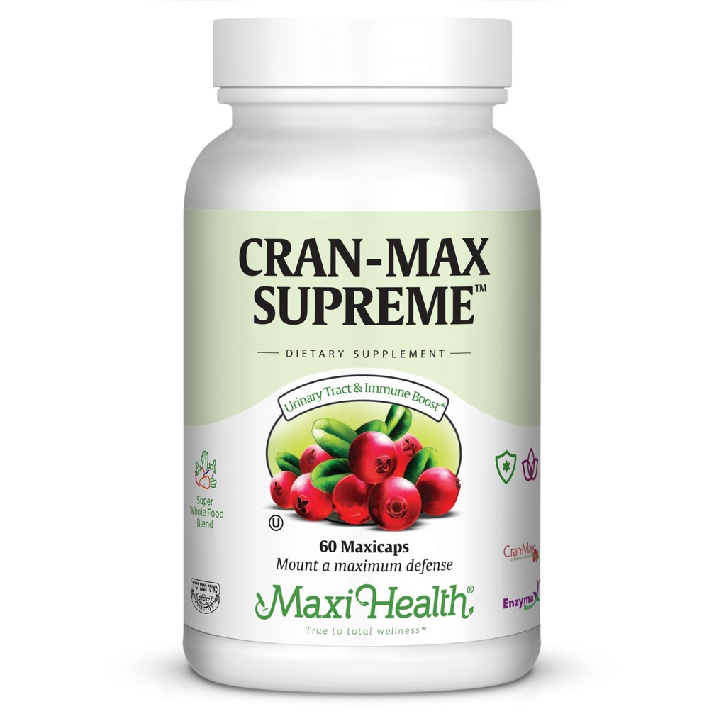 Maxi-Health CranMax最高クランベリーサプリメントカプセル - 尿路と免疫サポート - 60カウント - 1ヶ月の供給