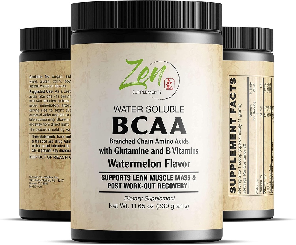 ゼンサプリメント - BCAA - ブランチチェーンアミノ酸 - クリーンフィット、ケトダイエット、サポートマッスルビルド、回復を改善し、持久力330GR - 粉