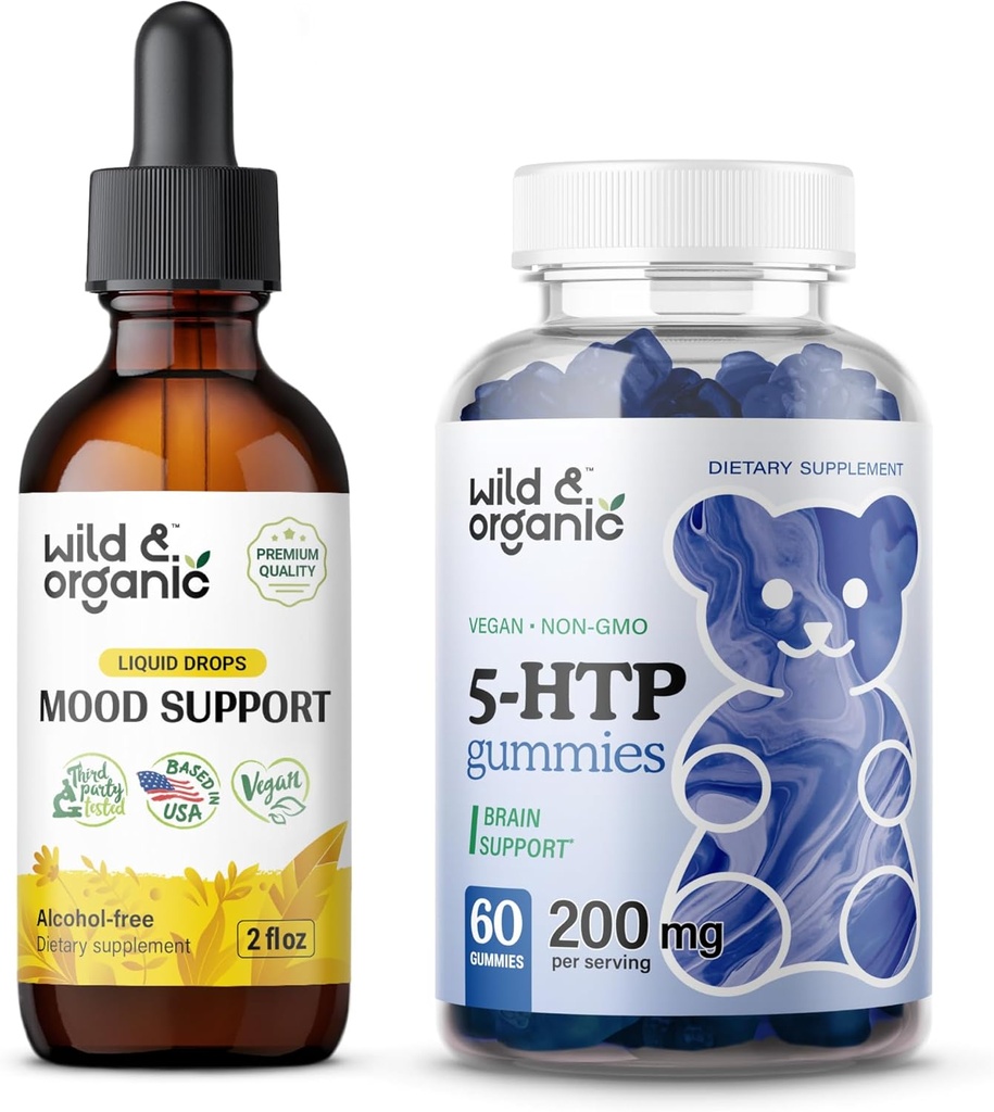 ワイルド&オーガニックムードサポートTincture 2 fl oz & 5 HTP Gummies