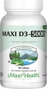 Maxiの健康のビタミンD3 5000 IU (125のmcg) -高い線量のビタミンD 5000 IU -健康な骨、歯、免疫サポート - Kosherの純粋な高い効力Vit D3 (90のタブレット)
