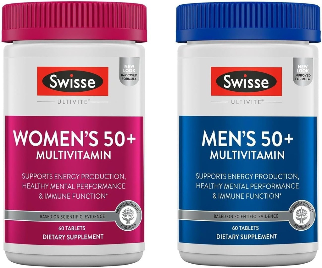 Swisse 毎日のマルチビタミン男性と女性 50 以上コンボ