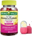 FitMania Spring Valley Women's Cranberry Probiotic Supplement Spring Valley ベジタリアン・グミー、ラズベリー・レモン、60カウント、ギフトアイスローラー for Face