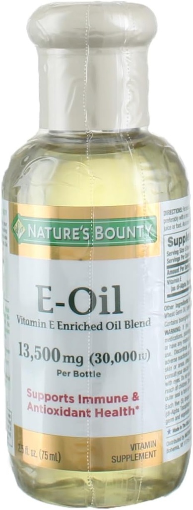 Nature's Bounty Vitamin E-Oil 30,000 IU (トップまたはオーラル)、2.5 オンス (3)