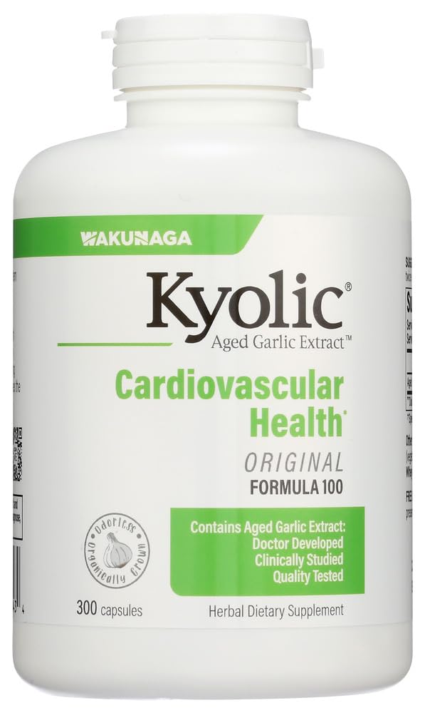 Kyolicはニンニクのエキス-元の心臓血管の方式100、高い効力600mg、300の帽子を老化させました。、(Wakunaga/Kyolic)