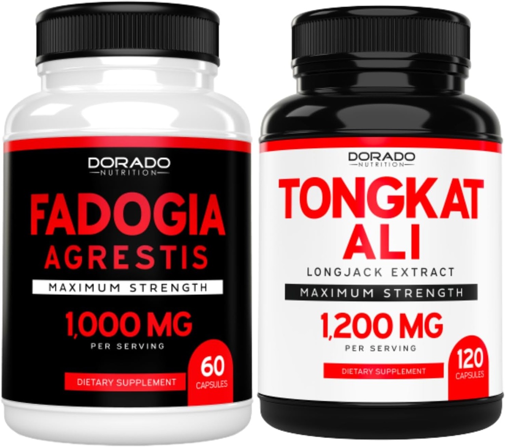 Fadogia Agrestis Extract(60カウント) 男性のためのアスレチックパフォーマンスと筋肉の質量とトンカットアリの最大強度 (120カプセル) 男性の健康とバイタリティサポートのためのロングジャックTongkatアリ - アメリカメイド