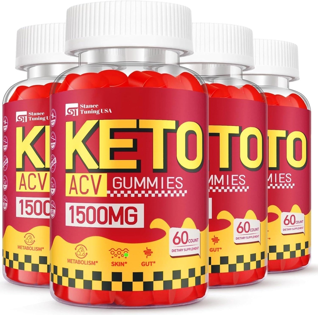 Keto ACVグミー - 女性男性のための1500MG ACV Ketoグミー - ビーガン&非GMO、4パック