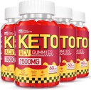 Keto ACVグミー - 女性男性のための1500MG ACV Ketoグミー - ビーガン&非GMO、4パック