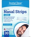 鼻呼吸ストリップ, クリア大型 30 ct | インスタントワークス, 鼻の混雑救助, いびきを停止します。, 風邪 & アレルギー
