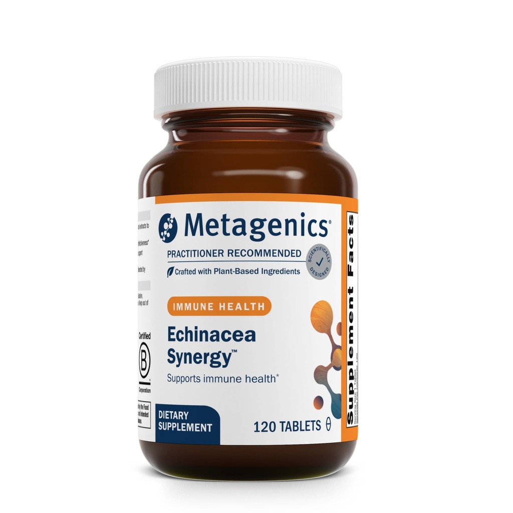 Metagenics Echinacea Synergy - Echinacea、Perilla Seed、Licorice、ジンジャー&ビタミンCによるハーブ免疫サポート - 呼吸器&アレルギー救済をサポート - ベジタリアン - cGMP認定 - 120錠
