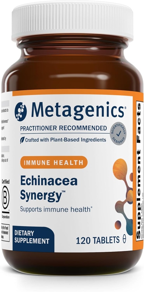 Metagenics Echinacea Synergy - Echinacea、Perilla Seed、Licorice、ジンジャー&ビタミンCによるハーブ免疫サポート - 呼吸器&アレルギー救済をサポート - ベジタリアン - cGMP認定 - 120錠
