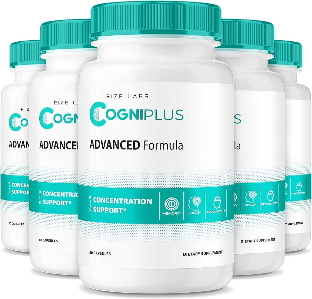 rize labs Cogni Plus Capsules – Daily Focus Support Formula with a Balanced Blend for Clarity, Memory, and Alertness | Easy-to-Take Pills for Lifestyle Support - Pack of 5(300 Capsules)