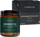 CYMBIOTIKA Probiotic 50 Billion CFU & Activated Charcoal Liquid Supplement, Supports Healthy Digestion for Men & Women, Stomach Detox & Digestive Relief, Helps Alleviate Gas & Bloating, Easy to Use