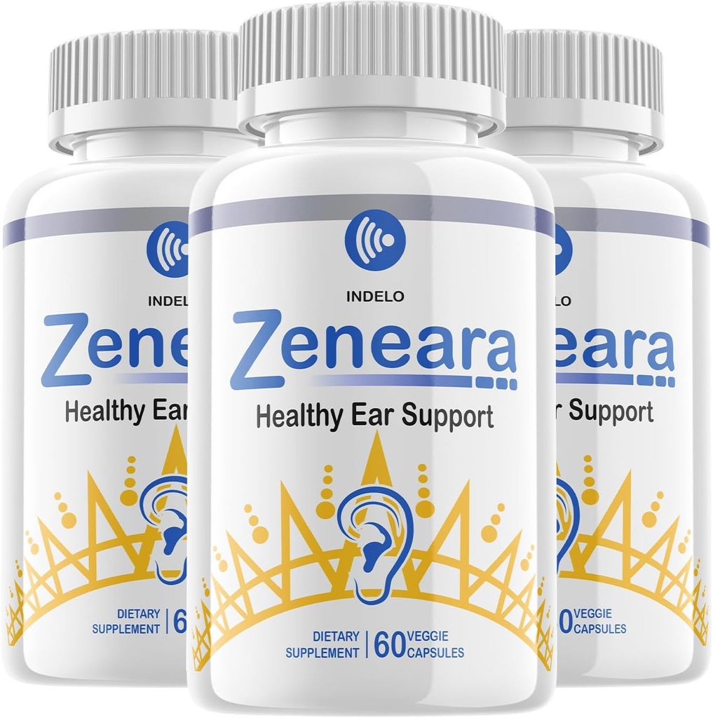 Zeneara の健康な耳サポート補足、Zeneara の耳のリング救助、Zeneara の耳鼻咽喉科の処置、最高の強さの Zeneara のカプセル、補聴器サポートのための Zeneara の検討 (3 パック - 180 カプセル)