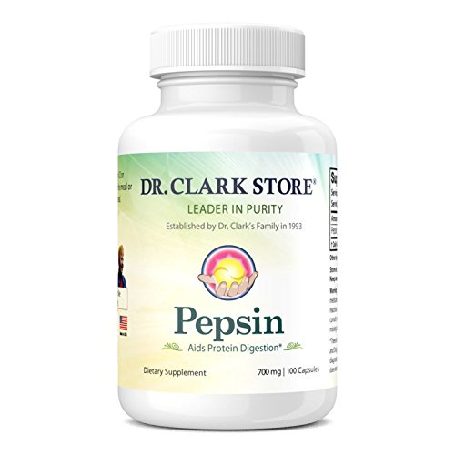 クラーク・ペプシンサプリメント、700mg、100ゼラチンカプセル