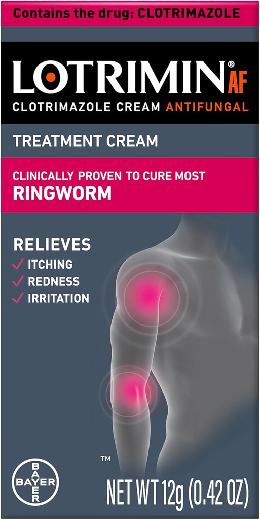 Lotrimin AF Ringwormのクリームのクロトリマゾール1% - 臨床的に証明されるほとんどのRingwormの有効なAntifungalのクリームの処置、大人のための2年上の子供、.42のOunce (12グラム)