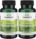 Swanson Motherwort-Herbal Supplement 伝統的に心臓の健康、内分泌機能および消化性健康自然処方女性のウェルネスを促進する-(60カプセル、400mg各) 2パック