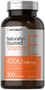 ホアハチビタミンEソフトジェルカプセル | 400iu | 268mg | 300カウント | 非GMOとグルテンフリー天然由来の処方 | Dアルファトコフェロール