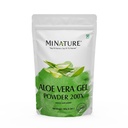 アロエベラ ゲルパウダー 200x by mi Nature | ナチュラル&ピュア | アロエ バルバデンシス | 100g(3.5oz) | 高濃度(200x) | 消化管サポート | 化粧品配合に適
