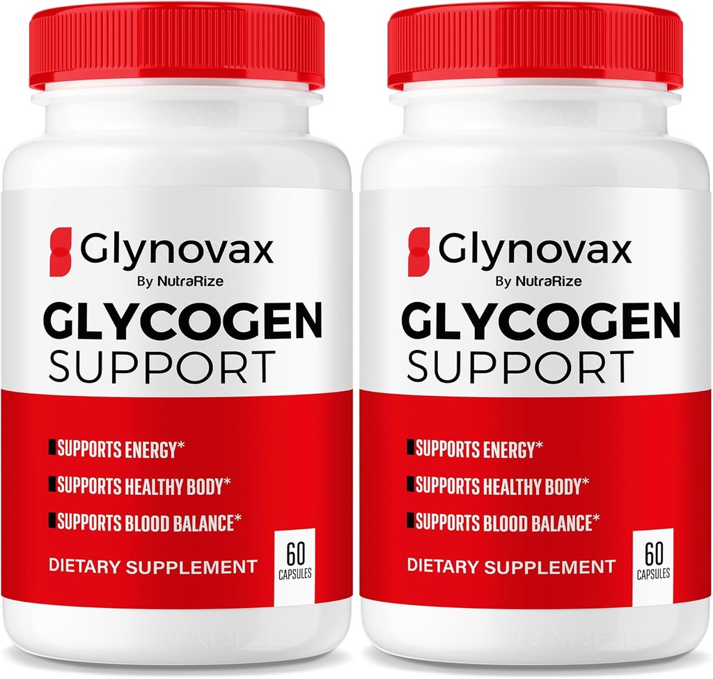 NutraRize(2パック) Glynovax Pills、Glynovax Glycogenサポートフォーミュラ、健康的な安定したレベルを維持するためのすべての自然なサプリメント、公式Glyno Vaxレビュー(120カプセル)